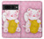 S3025 Rose Maneki Neko chat chanceux Etui Coque Housse pour Google Pixel 7 Pro