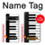 S3078 Noir et blanc Clavier de piano Etui Coque Housse pour Google Pixel 7 Pro
