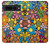 S3281 Motif coloré Hippie Fleurs Etui Coque Housse pour Google Pixel 7 Pro