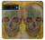 S3359 Vincent Van Gogh Crâne Etui Coque Housse pour Google Pixel 7 Pro