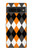 S3421 Noir Orange Blanc Argyle Plaid Etui Coque Housse pour Google Pixel 7 Pro