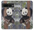 S3793 Peinture de neige mignon bébé panda Etui Coque Housse pour Google Pixel 7 Pro