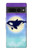 S3807 Killer Whale Orca Lune Pastel Fantaisie Etui Coque Housse pour Google Pixel 7 Pro