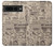 S3819 Papier Vintage rétro Etui Coque Housse pour Google Pixel 7 Pro