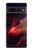 S3897 Espace nébuleuse rouge Etui Coque Housse pour Google Pixel 7 Pro