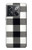 S2842 Noir et blanc Buffle motif de vérification Etui Coque Housse pour OnePlus Ace Pro