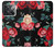 S3112 Motif floral Rose Noir Etui Coque Housse pour OnePlus Ace Pro