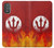 S2803 Feu Rouge Diable Lance Symbole Etui Coque Housse pour Motorola Moto G Power 2022, G Play 2023