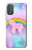 S3070 Arc en ciel pastel ciel Licorne Etui Coque Housse pour Motorola Moto G Power 2022, G Play 2023