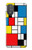 S3814 Composition de dessin au trait Piet Mondrian Etui Coque Housse pour Motorola Moto G Power 2022, G Play 2023