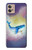S3802 Rêve Baleine Pastel Fantaisie Etui Coque Housse pour Motorola Moto G32