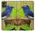 S3839 Oiseau bleu du bonheur Oiseau bleu Etui Coque Housse pour Motorola Moto G32