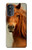 S1595 Beau cheval marron Etui Coque Housse pour Motorola Moto G52, G82 5G
