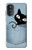 S2641 Noir Chat Poche Etui Coque Housse pour Motorola Moto G52, G82 5G