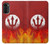S2803 Feu Rouge Diable Lance Symbole Etui Coque Housse pour Motorola Moto G52, G82 5G