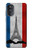 S2859 Drapeau France millésimé Tour Eiffel Etui Coque Housse pour Motorola Moto G52, G82 5G