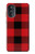S2931 Rouge Buffle motif de vérification Etui Coque Housse pour Motorola Moto G52, G82 5G