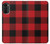 S2931 Rouge Buffle motif de vérification Etui Coque Housse pour Motorola Moto G52, G82 5G