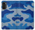 S2958 Armée Bleu Camo Camouflage Etui Coque Housse pour Motorola Moto G52, G82 5G