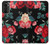 S3112 Motif floral Rose Noir Etui Coque Housse pour Motorola Moto G52, G82 5G