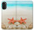S3212 Coquilles de mer Étoile de mer Plage Etui Coque Housse pour Motorola Moto G52, G82 5G