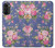 S3265 Motif Fleur millésimé Etui Coque Housse pour Motorola Moto G52, G82 5G