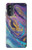S3676 Pierre de marbre abstraite colorée Etui Coque Housse pour Motorola Moto G52, G82 5G