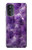 S3713 Graphique violet améthyste à quartz imprimé Etui Coque Housse pour Motorola Moto G52, G82 5G