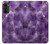 S3713 Graphique violet améthyste à quartz imprimé Etui Coque Housse pour Motorola Moto G52, G82 5G