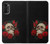 S3753 Roses de crâne gothique sombre Etui Coque Housse pour Motorola Moto G52, G82 5G