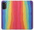 S3799 Arc-en-ciel aquarelle vertical mignon Etui Coque Housse pour Motorola Moto G52, G82 5G