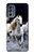 S0246 Cheval Blanc Etui Coque Housse pour Motorola Moto G62 5G