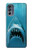 S0830 Requin blanc Etui Coque Housse pour Motorola Moto G62 5G