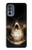 S1107 Crâne Visage Faucheuse Etui Coque Housse pour Motorola Moto G62 5G