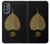 S2331 Feuille d'or bouddhiste Symbole de l'OM Etui Coque Housse pour Motorola Moto G62 5G