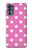 S2358 Rose à pois Etui Coque Housse pour Motorola Moto G62 5G