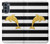 S2882 Noir et blanc rayé Dauphin d'or Etui Coque Housse pour Motorola Moto G62 5G