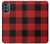 S2931 Rouge Buffle motif de vérification Etui Coque Housse pour Motorola Moto G62 5G