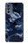 S2959 Marine Bleu Camo camouflage Etui Coque Housse pour Motorola Moto G62 5G