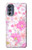 S3036 Flore de fleur rose douce Etui Coque Housse pour Motorola Moto G62 5G