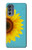 S3039 Tournesol Bleu millésimé Etui Coque Housse pour Motorola Moto G62 5G