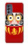 S3045 Japon Bonne chance Daruma Poupée Etui Coque Housse pour Motorola Moto G62 5G