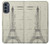 S3474 Dessin Architectural Eiffel Etui Coque Housse pour Motorola Moto G62 5G