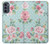 S3494 Rose à pois millésimé Etui Coque Housse pour Motorola Moto G62 5G
