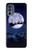 S3508 Noël Père Noël Lune Etui Coque Housse pour Motorola Moto G62 5G