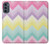 S3514 Arc en ciel Zigzag Etui Coque Housse pour Motorola Moto G62 5G