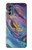 S3676 Pierre de marbre abstraite colorée Etui Coque Housse pour Motorola Moto G62 5G