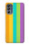 S3678 Vertical arc-en-ciel coloré Etui Coque Housse pour Motorola Moto G62 5G