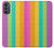 S3678 Vertical arc-en-ciel coloré Etui Coque Housse pour Motorola Moto G62 5G
