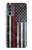 S3687 Drapeau américain de pompier mince ligne rouge Etui Coque Housse pour Motorola Moto G62 5G